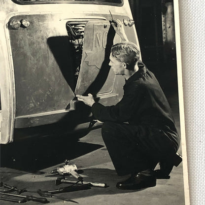 Vintage Milk Dairy Delivery Truck Factory Assembly Photo Photograph Lot of 2 