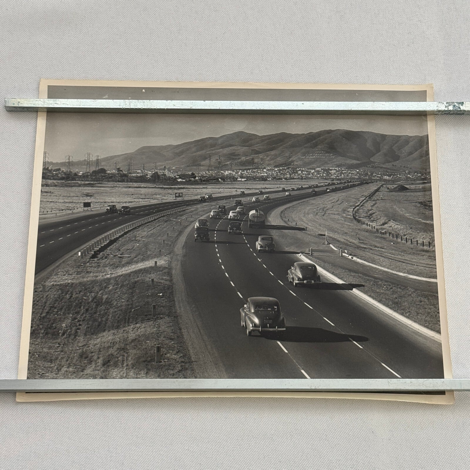 Vintage Cars on California Highway Photo Photograph Print Associated Press