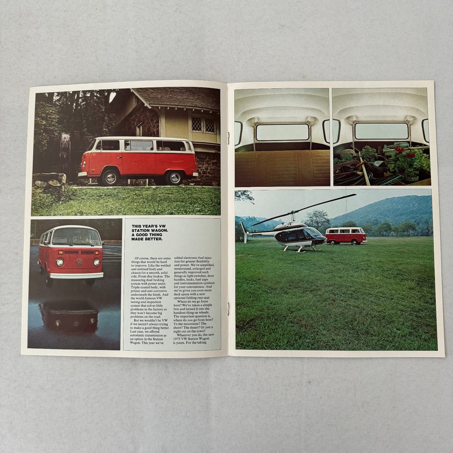 1975 Volkswagen VW Bus Van Station Wagon Camper Campmobile Brochure Catalog
