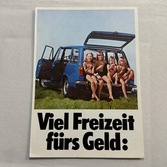 Lada 1200 and 1500 GL Car Sales Brochure Catalog Advertising German Text Vintage