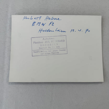 Hubert Hahne BMW F2 Formula 2 Hockenheim Racing Photo Photograph