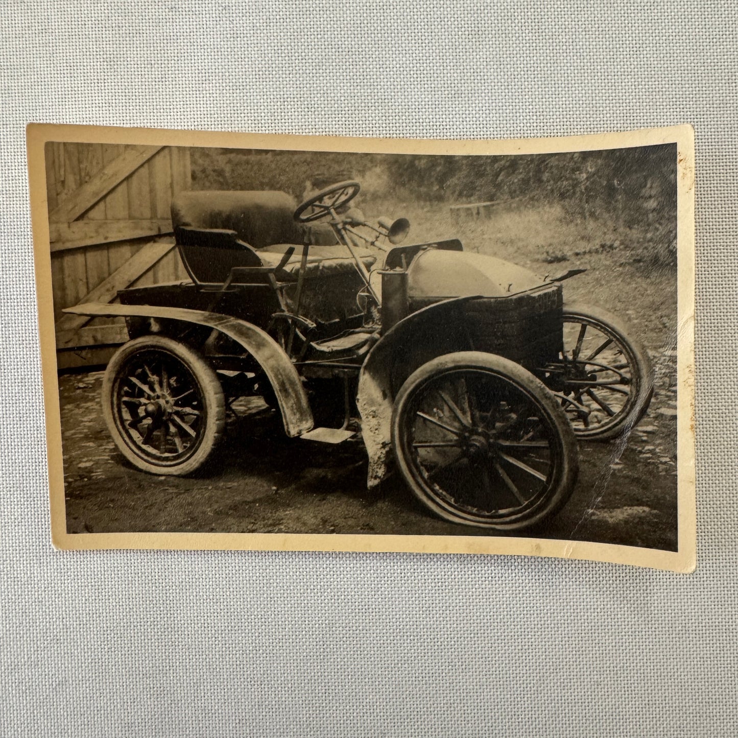 Vintage Car Automobile Photo Photograph Print 1902 Vehicle History on Back