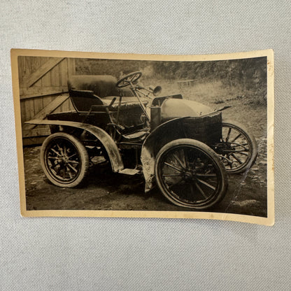 Vintage Car Automobile Photo Photograph Print 1902 Vehicle History on Back