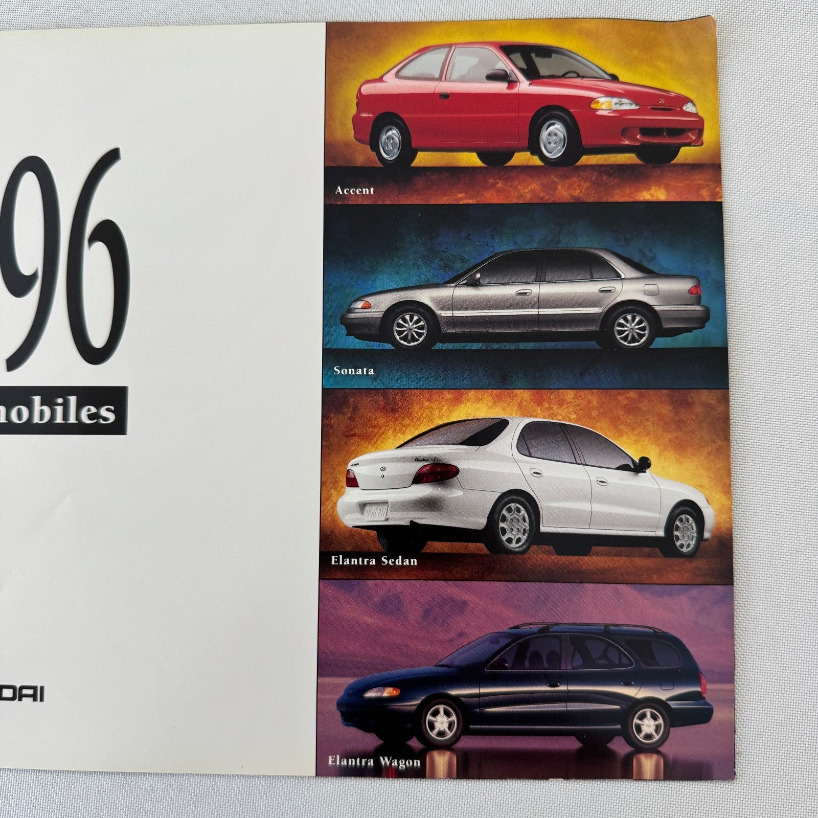 1996 Hyundai Car Sales Brochure Catalog Accent Sonata Elantra Sedan Wagon