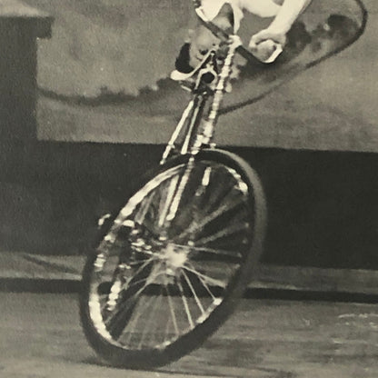 Circus Performer Bicycle Balancing Act Stunt Photo Photograph Print Vintage
