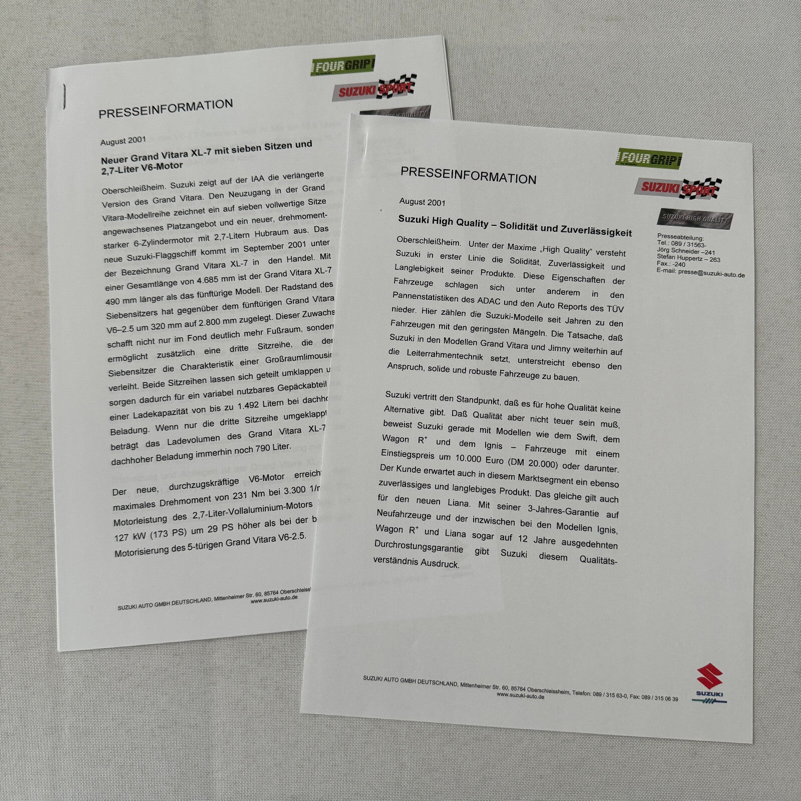 Suzuki Press Kit Vitara Ignis Rallye Racing Wagon R Liana Photos Brochure 2001