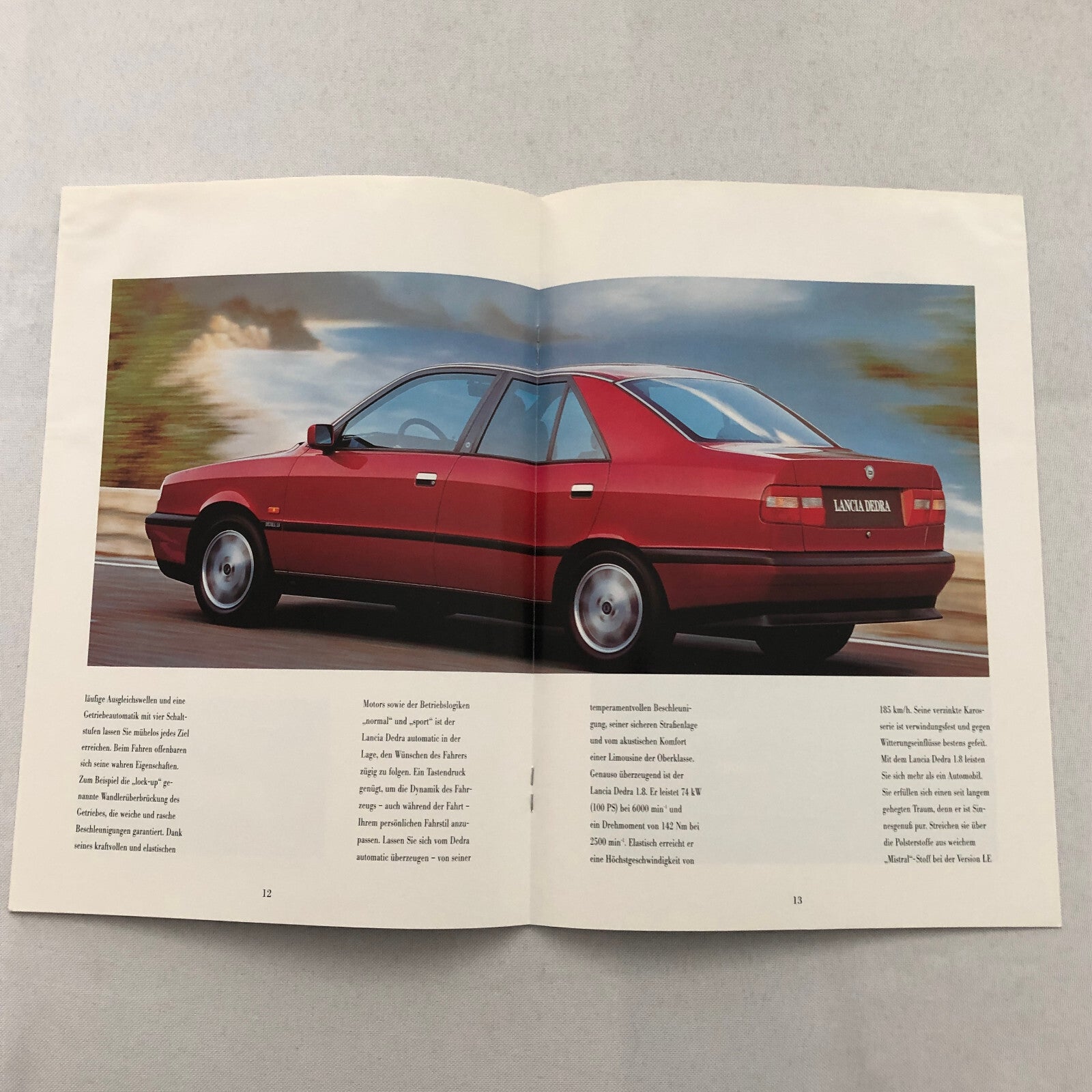 Lancia Dedra Car Sales Brochure Catalog Dedra German Text