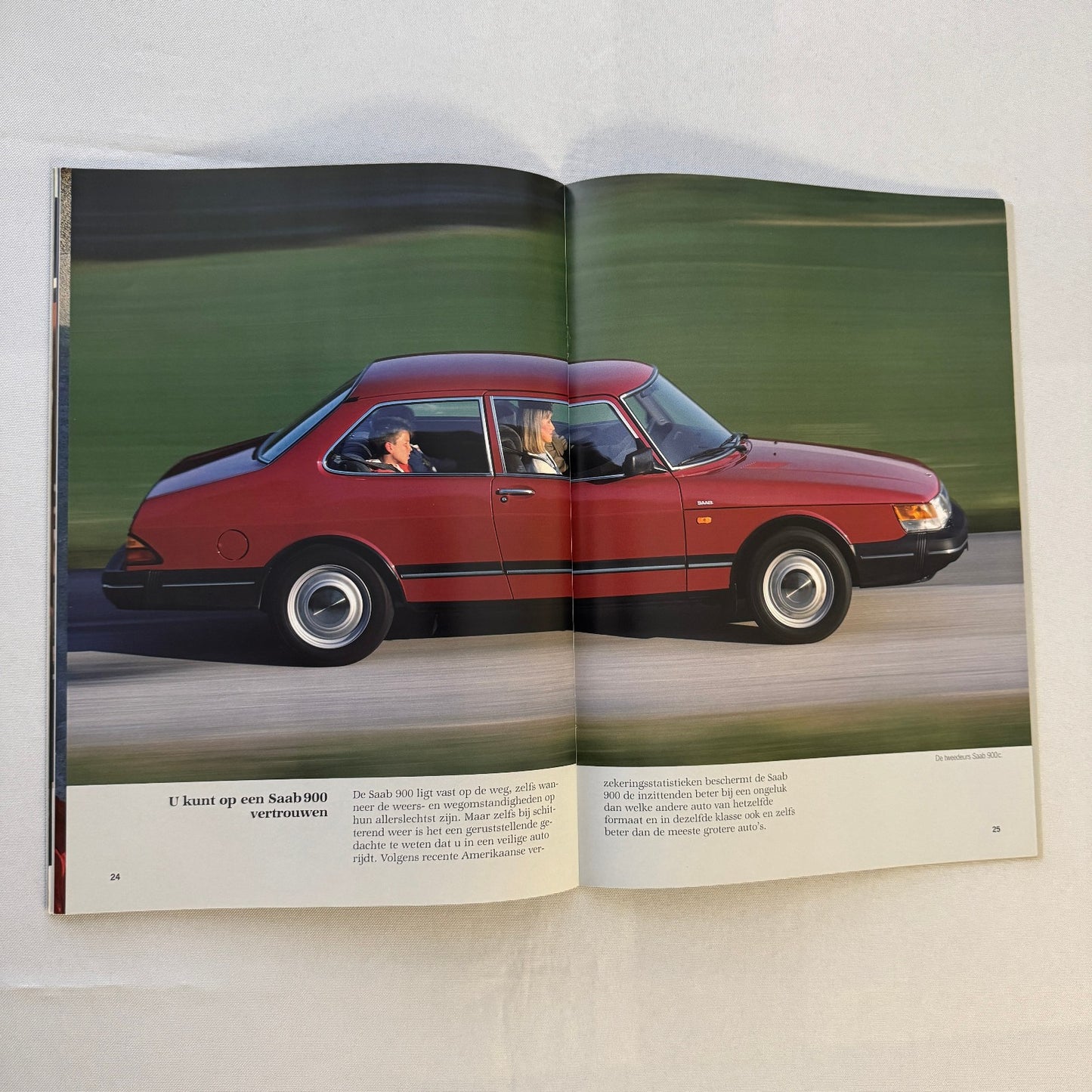Vintage Saab 900 Car Sales Brochure Catalog 900 Turbo 900i 900C Car DUTCH Text