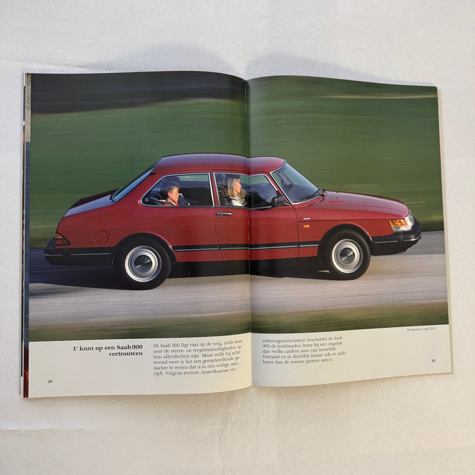 Vintage Saab 900 Car Sales Brochure Catalog 900 Turbo 900i 900C Car DUTCH Text
