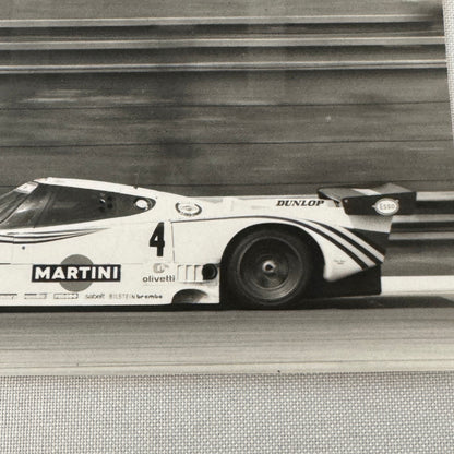 Monza 1000 KM Lancia Martini Racing Car Photo and Press Release Vintage