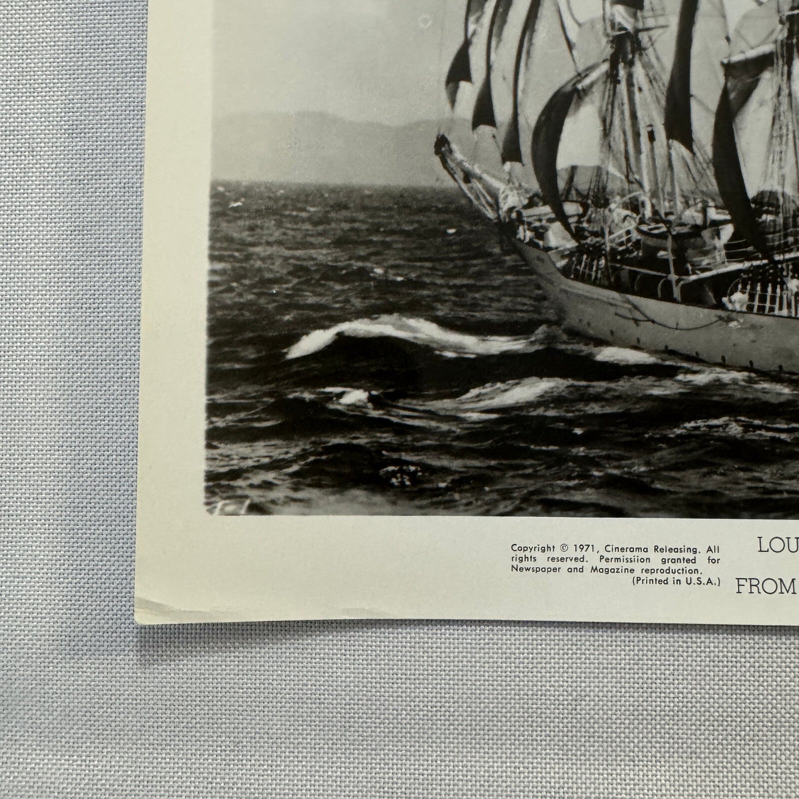 Louis de Rochemont Windjammer Movie Press Photo Photograph Cinerama 1971 Film