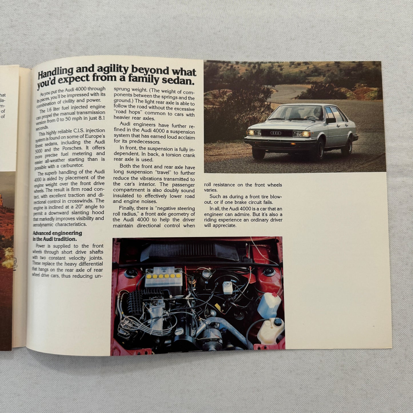 Audi 4000 Car Sales Brochure Catalog Advertising Vintage 1979 1980