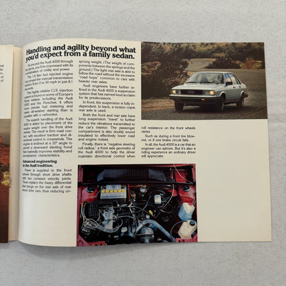 Audi 4000 Car Sales Brochure Catalog Advertising Vintage 1979 1980