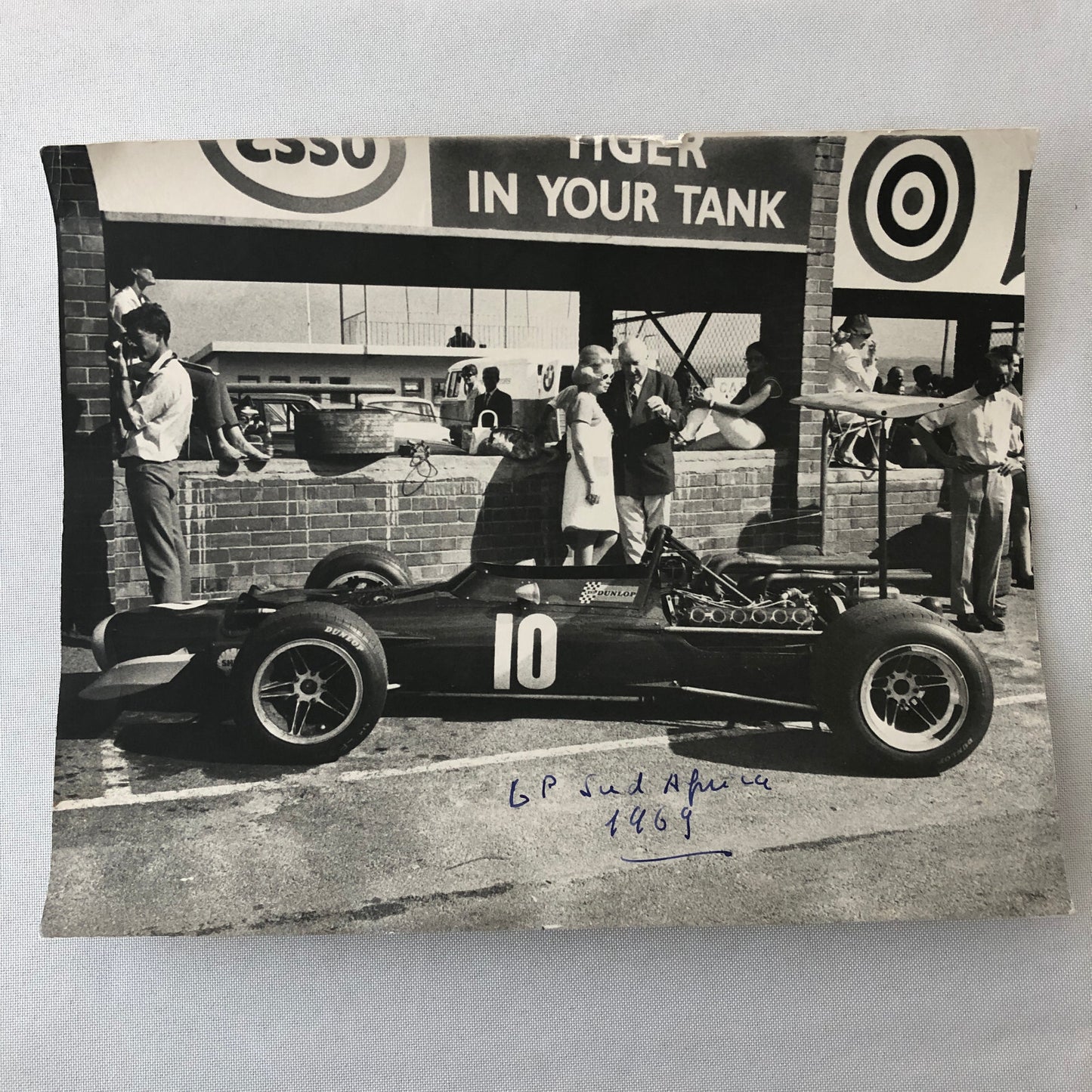 Vintage Racing Photo Photograph BRM 1969 South African Grand Prix Louis Stanley