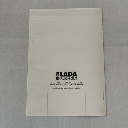 Lada Niva Car Sales Brochure Catalog Niva Cabriolet UT Cabrio Niva L GERMAN