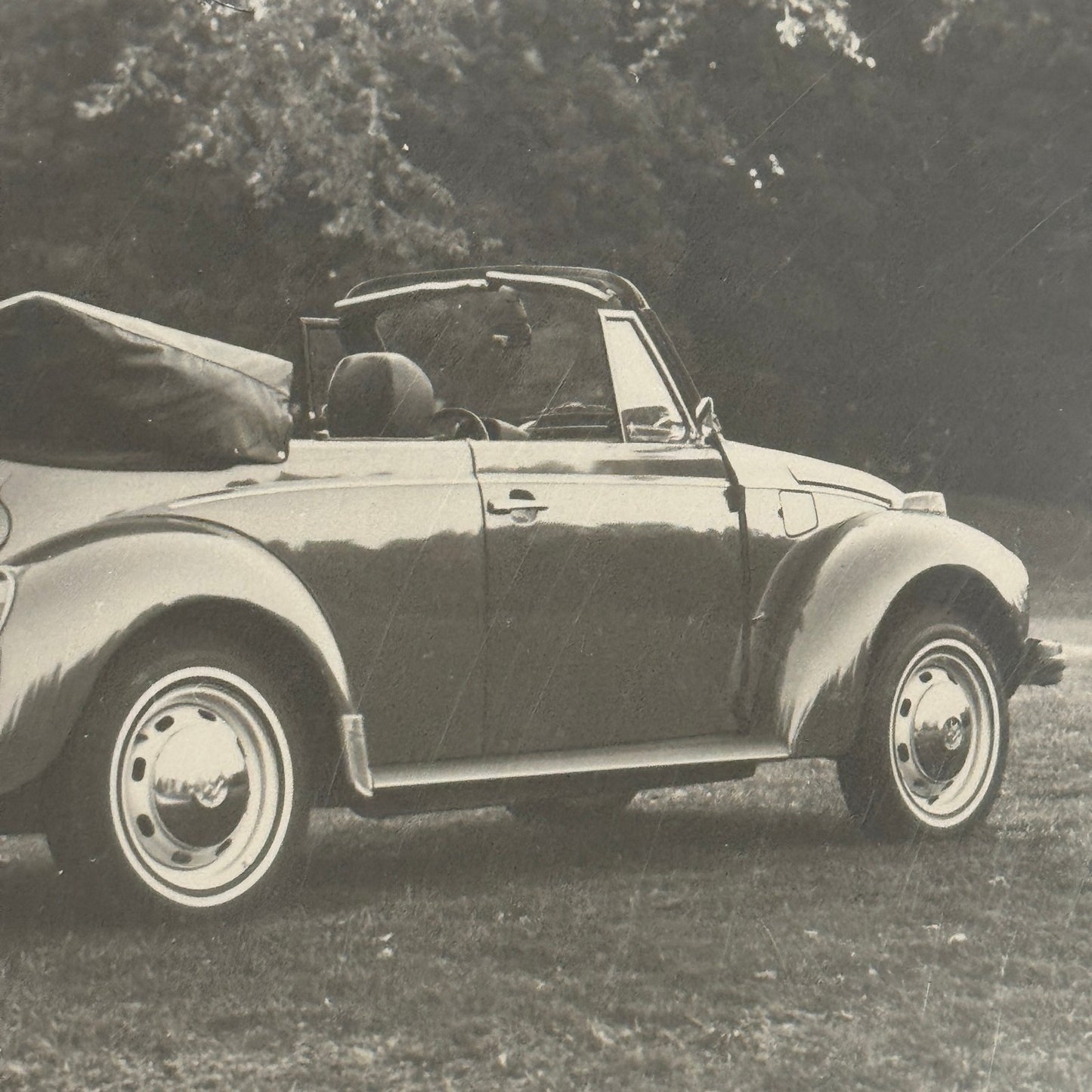 Vintage Volkswagen VW Beetle Convertible Bug Car Photo Photograph Print