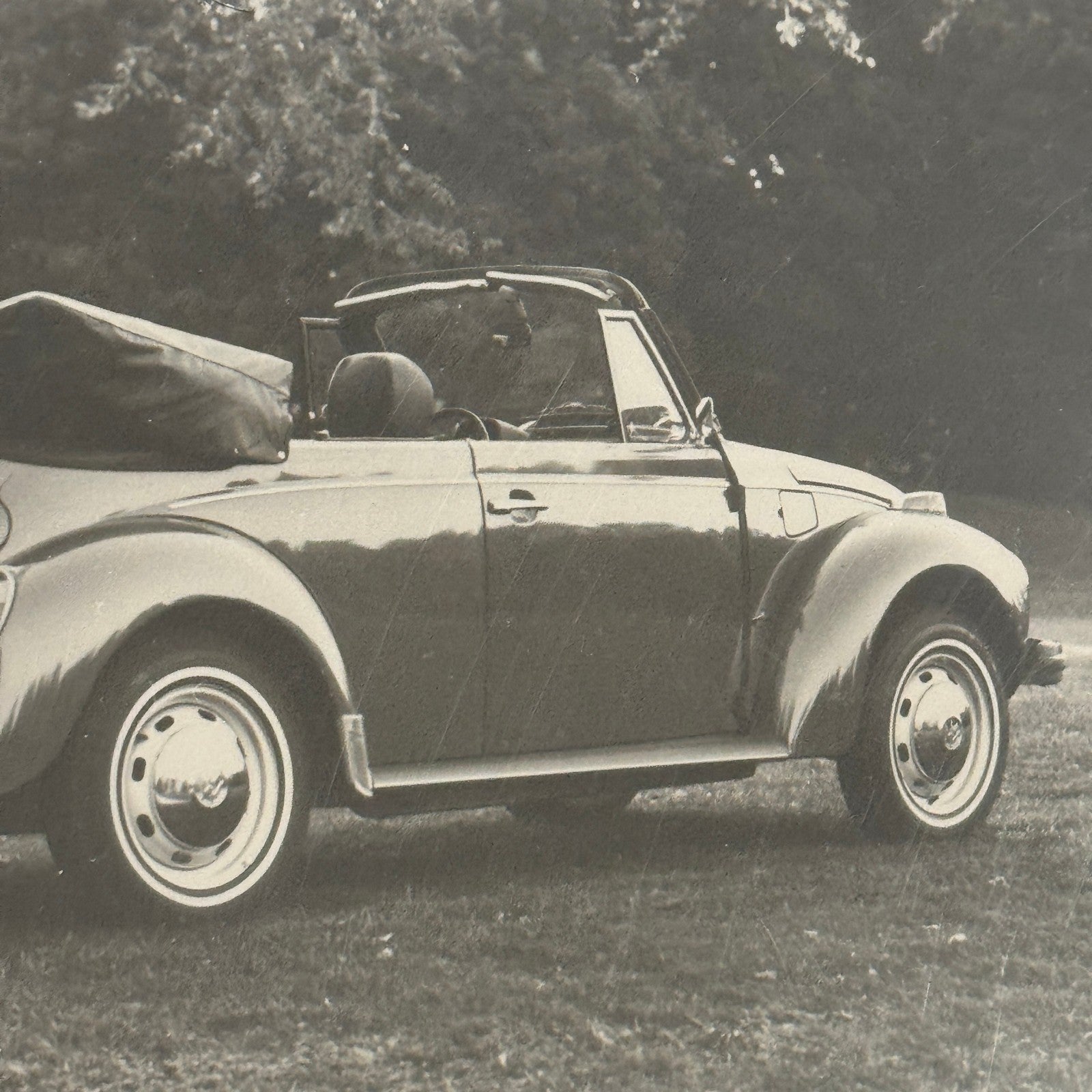 Vintage Volkswagen VW Beetle Convertible Bug Car Photo Photograph Print