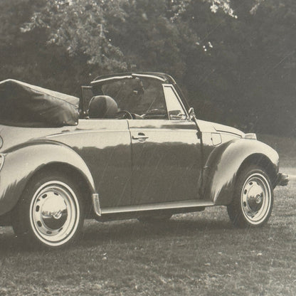 Vintage Volkswagen VW Beetle Convertible Bug Car Photo Photograph Print