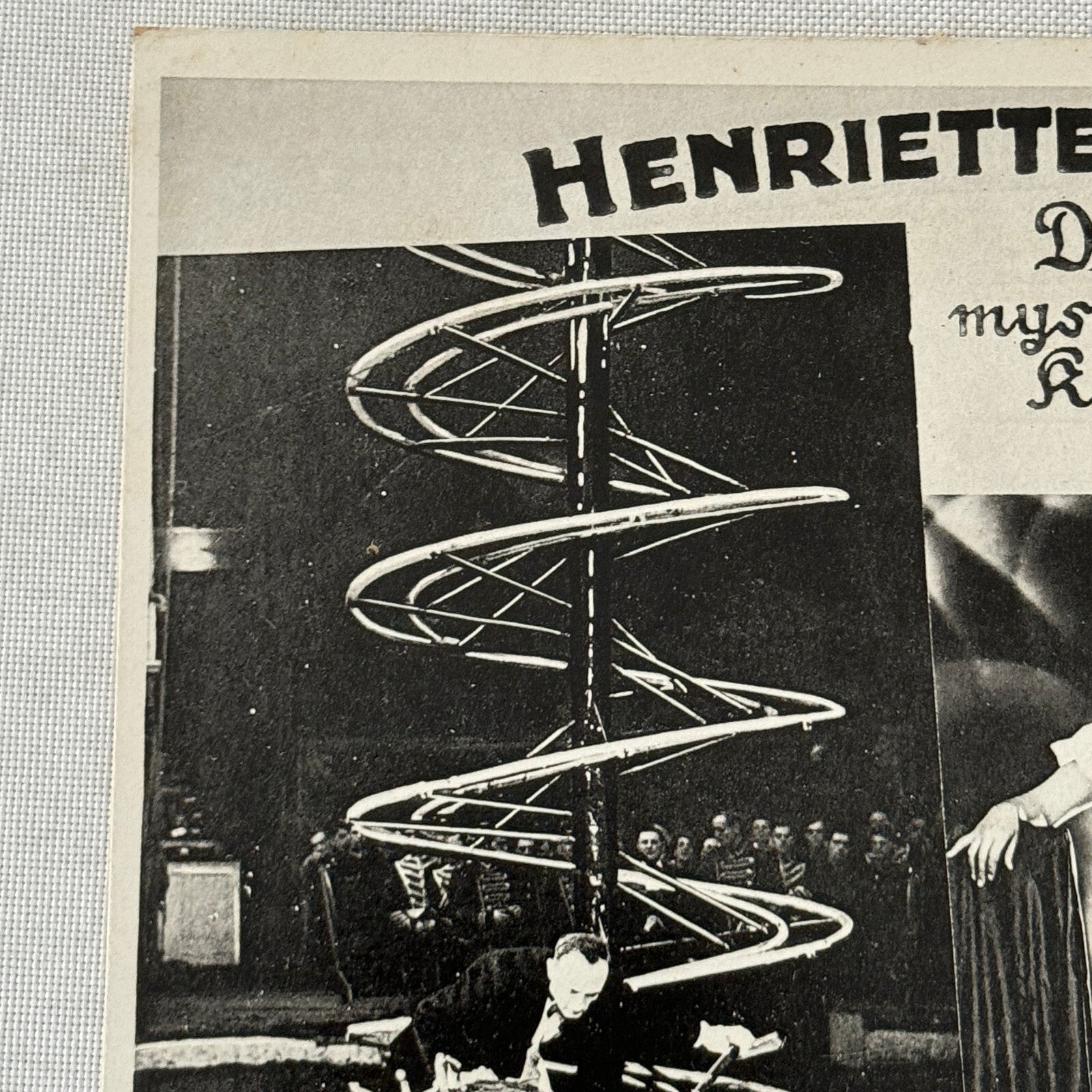 Vintage Circus Danger Act Postcard Post Card Henriette Browell in Ball