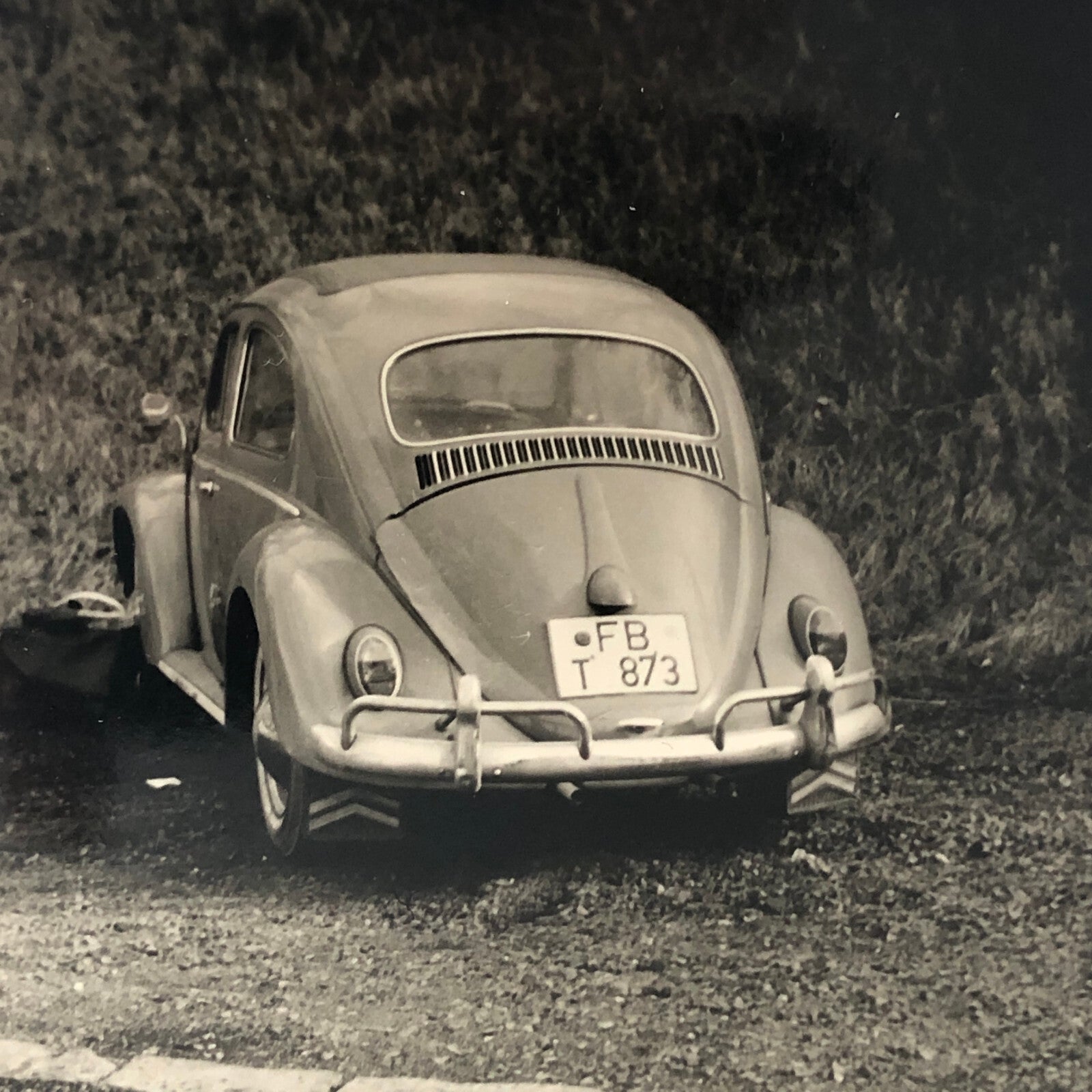 Vintage Photo Photograph Snapshot VW Volkswagen Beetle Bug Car