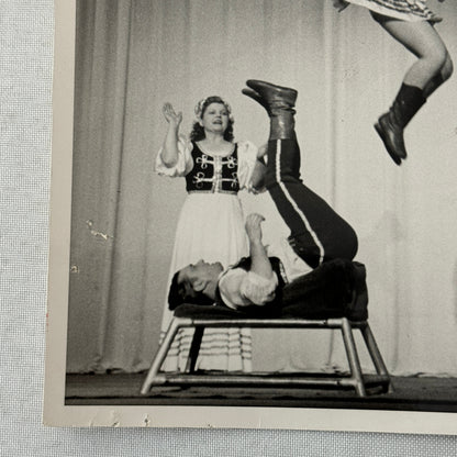 Vintage Circus Acrobat Tumbling Performer Act Photo Photograph Berlin 1953