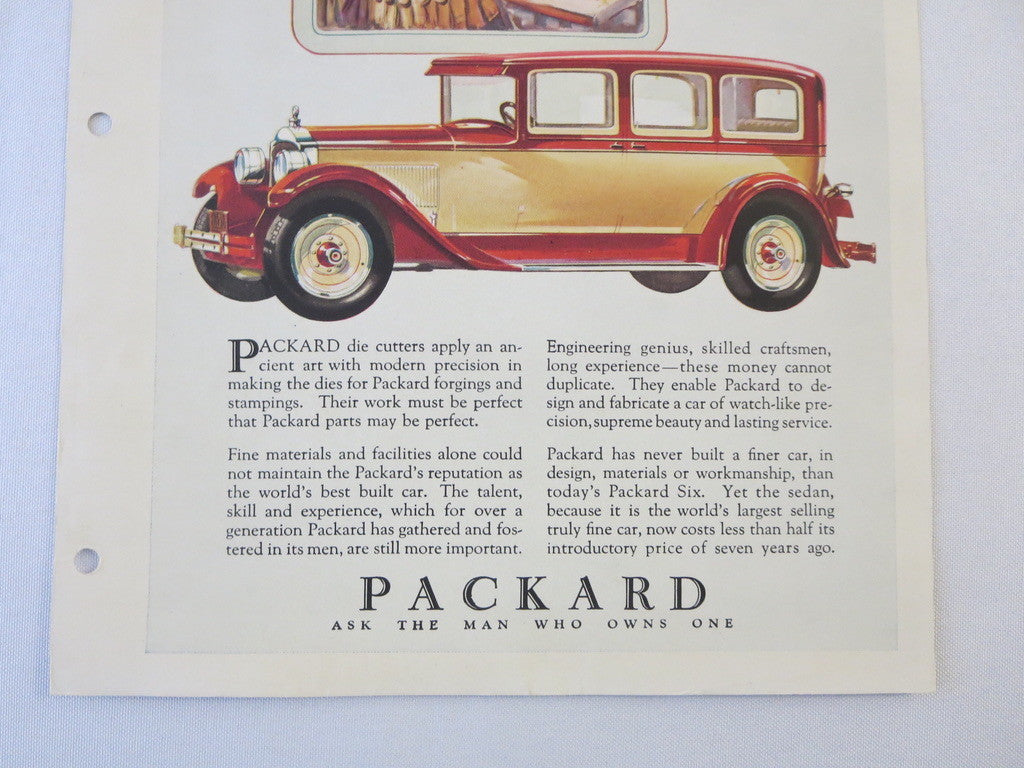 1927 1928 ? Packard Six Original Dealer Only Ad Proof Sedan 