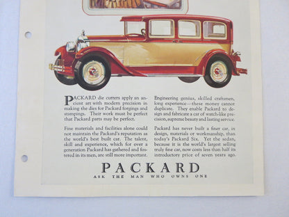1927 1928 ? Packard Six Original Dealer Only Ad Proof Sedan 