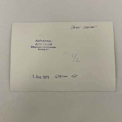 Vintage Racing Photo 1971 German Grand Prix Race Jackie Stewart Motorsport