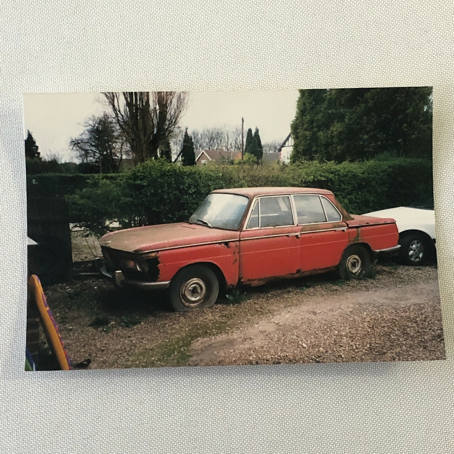 Vintage 1971 BMW 2000 Car in Rusty Condition Photo Photograph Print Lot of 2