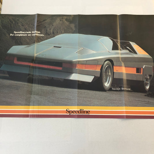 Alfa Romeo Navajo Bertone Concept Car Prototype Poster Vintage