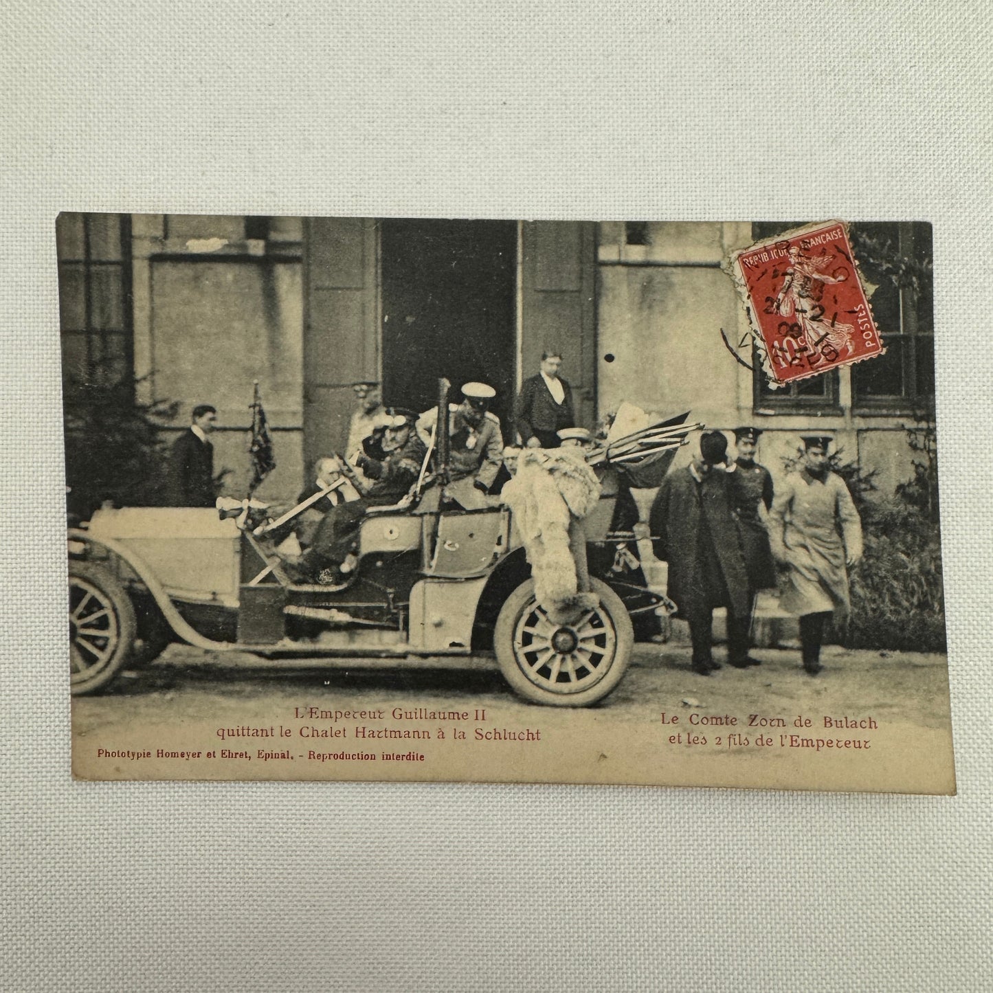 Emperor Guillaume II Kaiser WIlhelm II Car Automobile Postcard Post Card