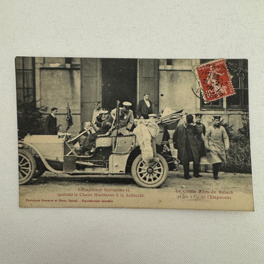 Emperor Guillaume II Kaiser WIlhelm II Car Automobile Postcard Post Card