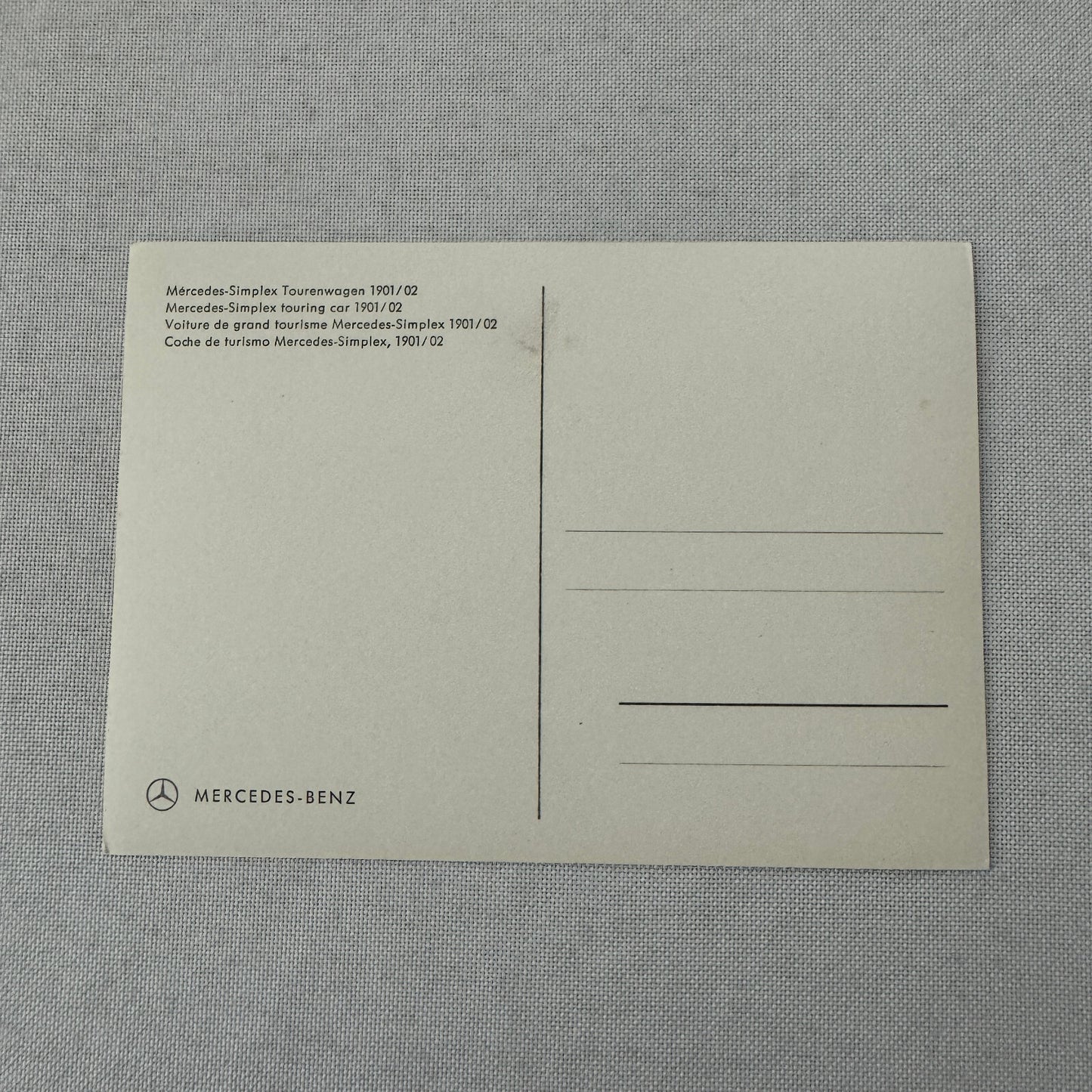 1901 1902 Mercedes Benz Simplex Touring Car Factory Photo Postcard Post Card