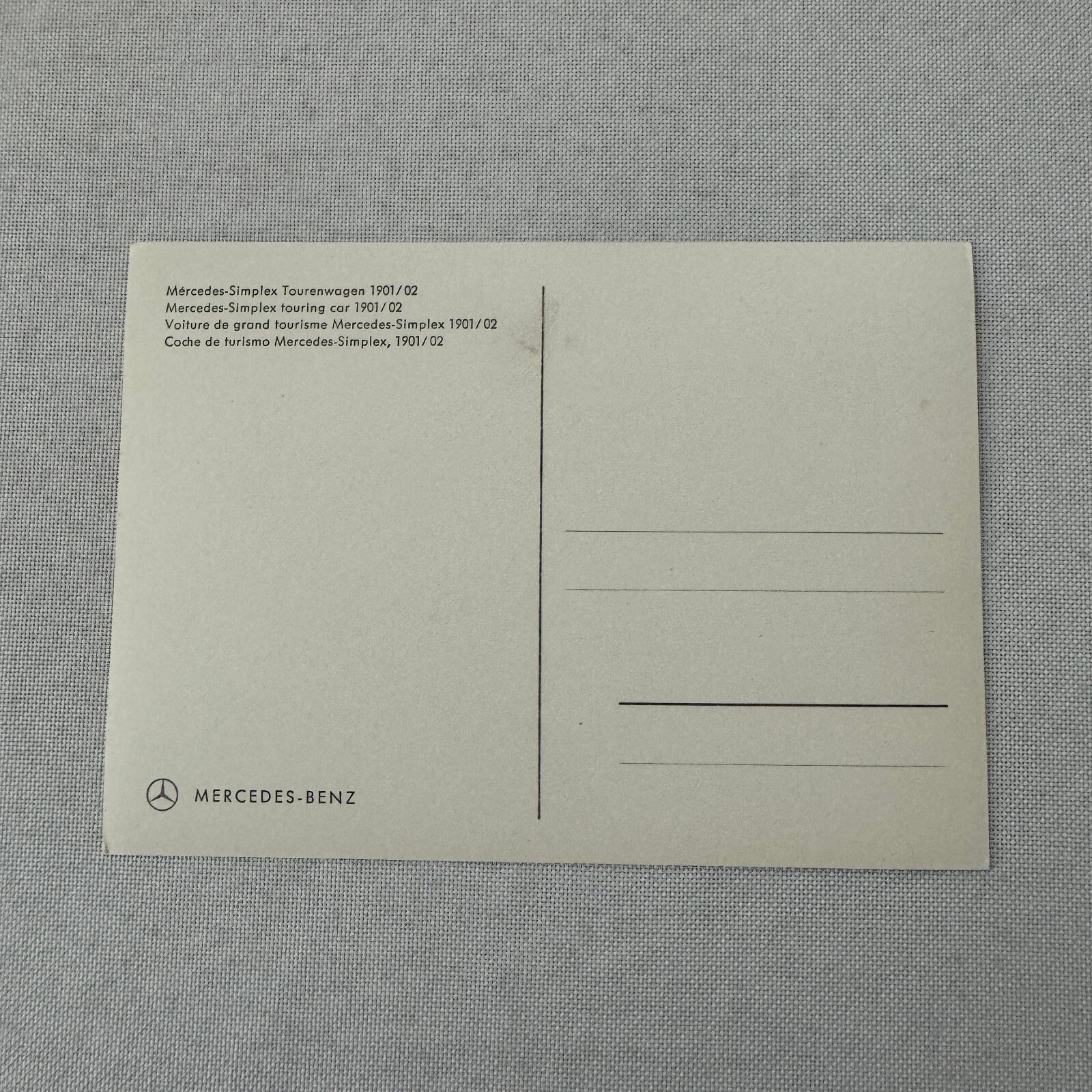 1901 1902 Mercedes Benz Simplex Touring Car Factory Photo Postcard Post Card