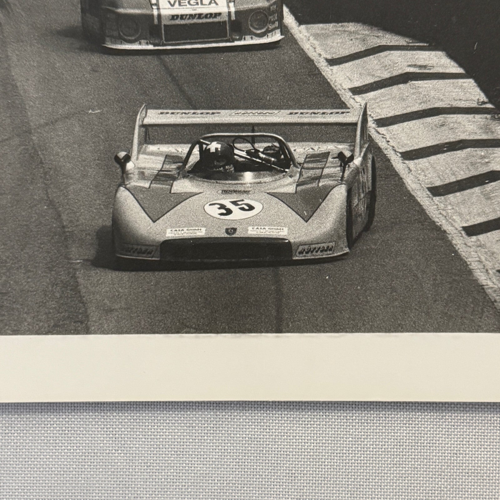 Vintage Porsche Racing Car Photo Photograph 1980