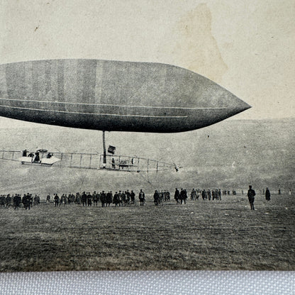 Vintage Zeppelin Airship Dirigible Postcard Post Card French Ville de Paris