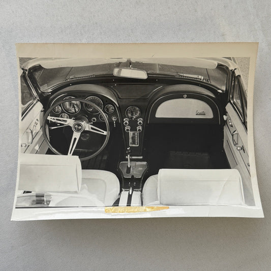 Vintage Chevrolet Corvette Interior Photo Photograph Print