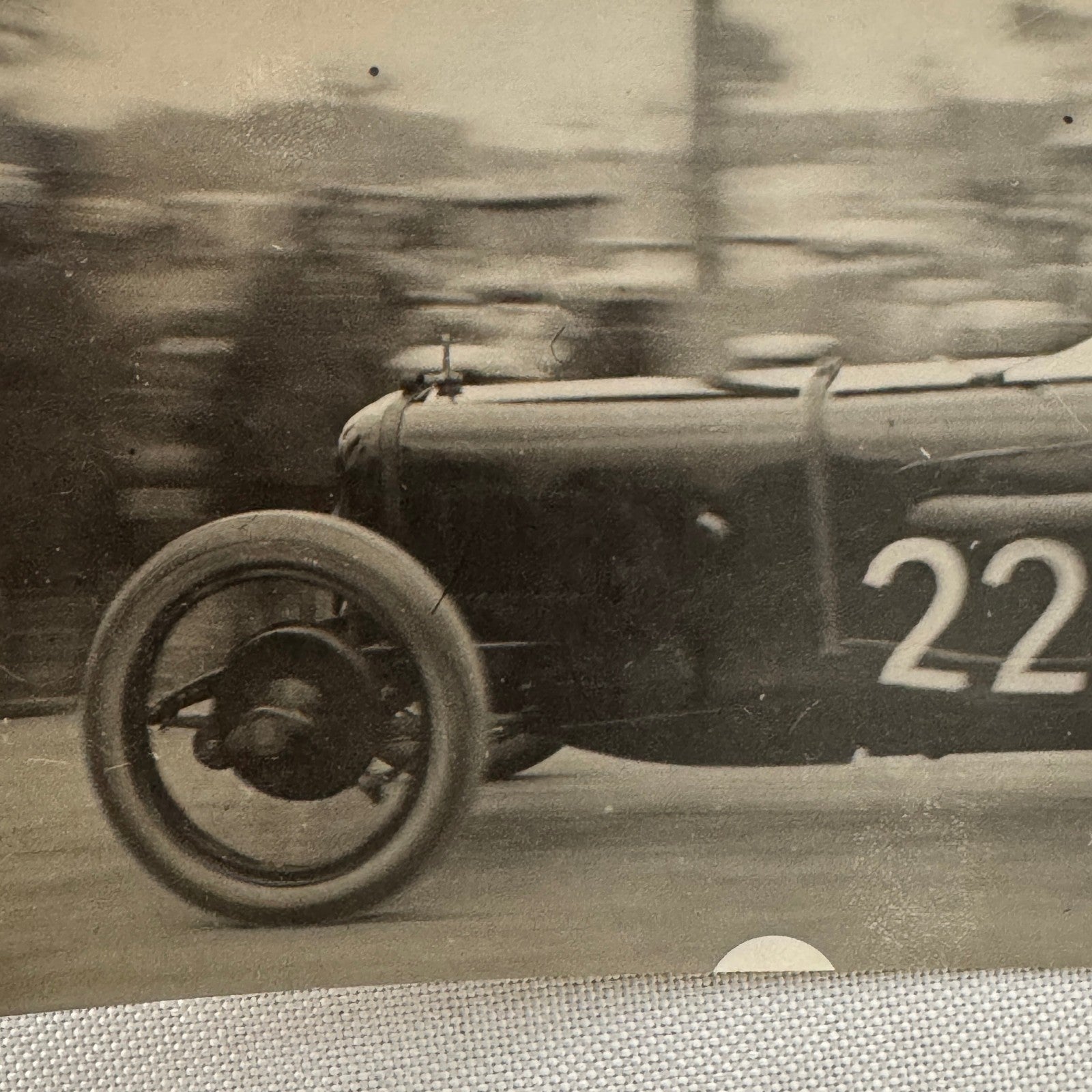 Vintage Racing Driver in Car Photo Photograph Antique Amazing Image