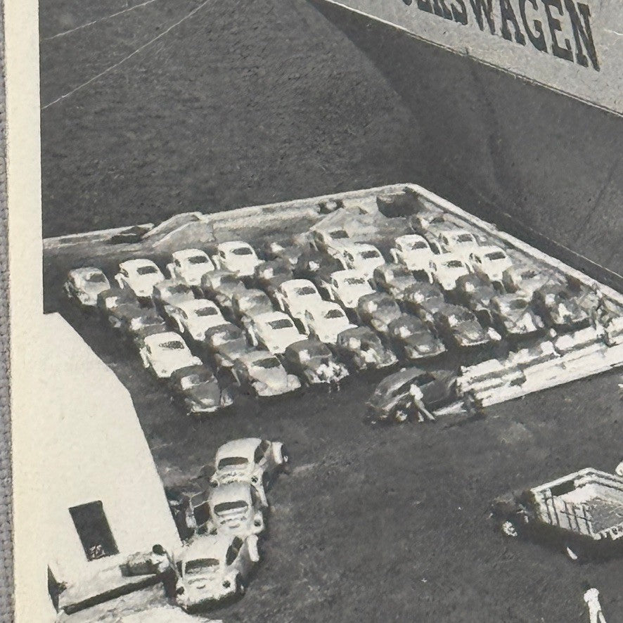 Vintage Volkswagen Mexico Car Transport Ship Boat Photo Photograph Print VW Bug