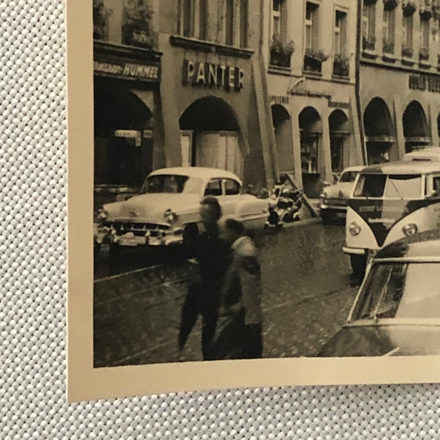 Vintage Photo Photograph Snapshot Street Europe Volkswagen VW Van Cars + AL22SM2