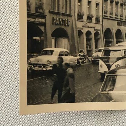 Vintage Photo Photograph Snapshot Street Europe Volkswagen VW Van Cars + AL22SM2