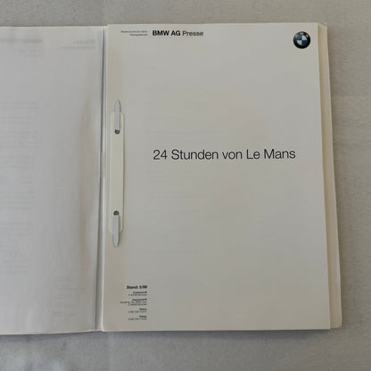 1999 BMW V12 LMR LeMans Racing Press Kit Brochure Photos GERMAN Jenny Holzer Art