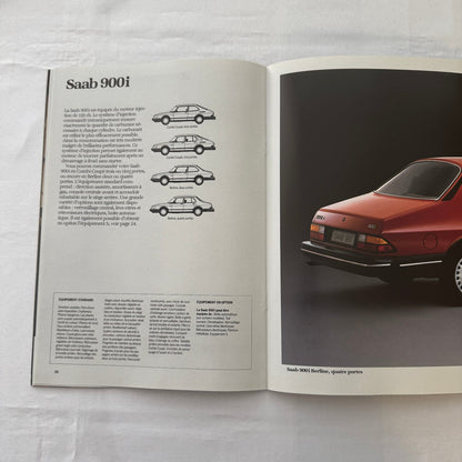 1987 Saab 900i Car Sales Brochure Catalog Vintage Saab 900 FRENCH European