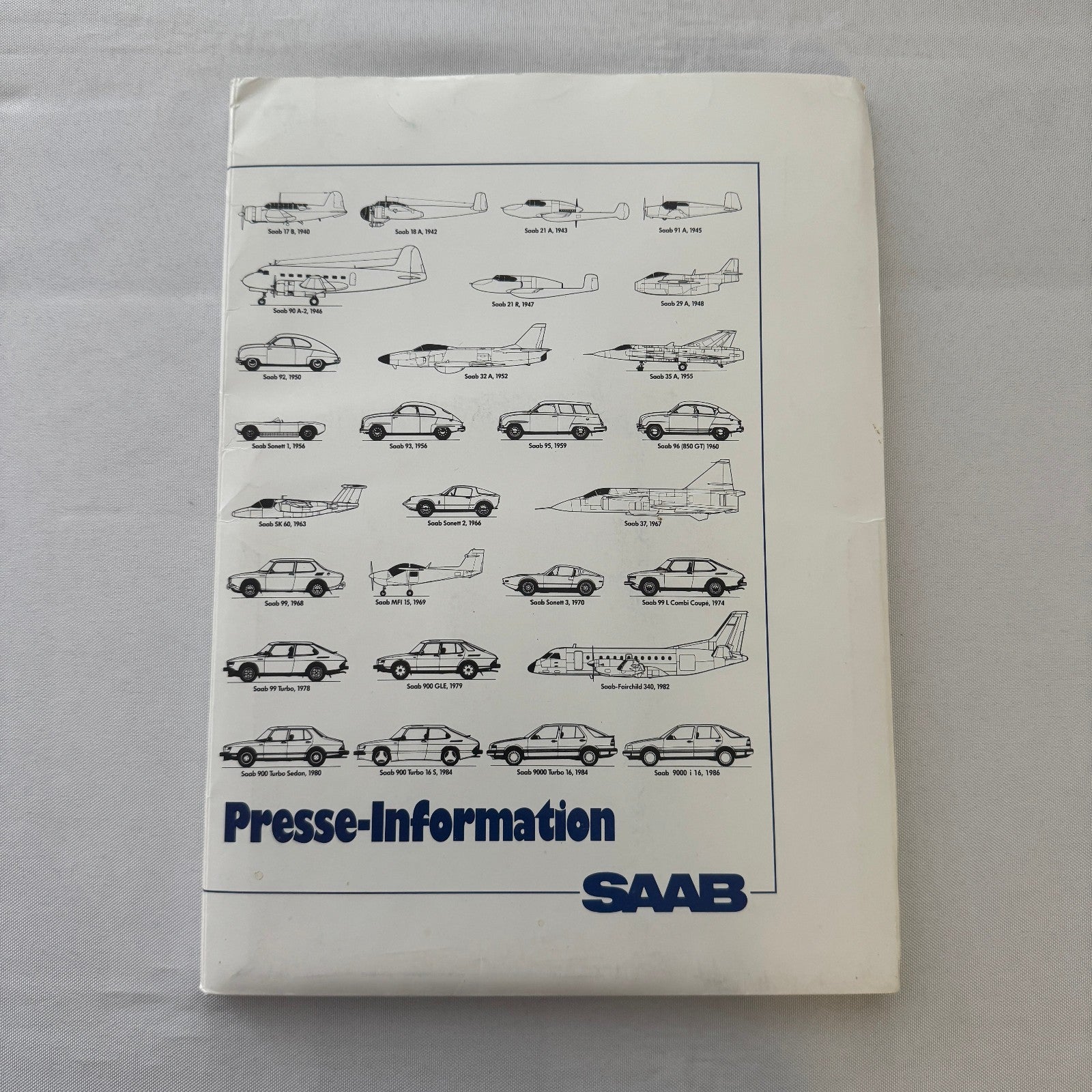 1988 Saab Press Kit Brochure Photos Saab 900 Turbo Cabriolet Convertible GERMAN