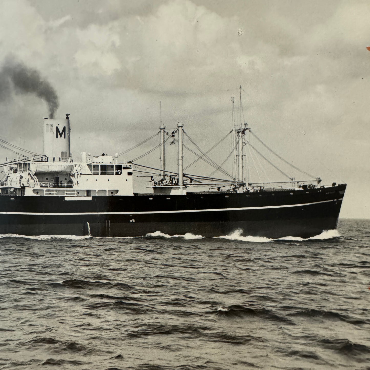 Vintage Ship Boat Photo Photograph Print Montship Lines Montcalm 1956