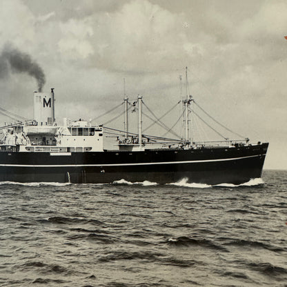 Vintage Ship Boat Photo Photograph Print Montship Lines Montcalm 1956