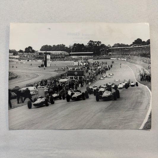 Vintage Grand Prix Car Racing Photo Photograph - Dan Gurney Jim Clark + Cahier 