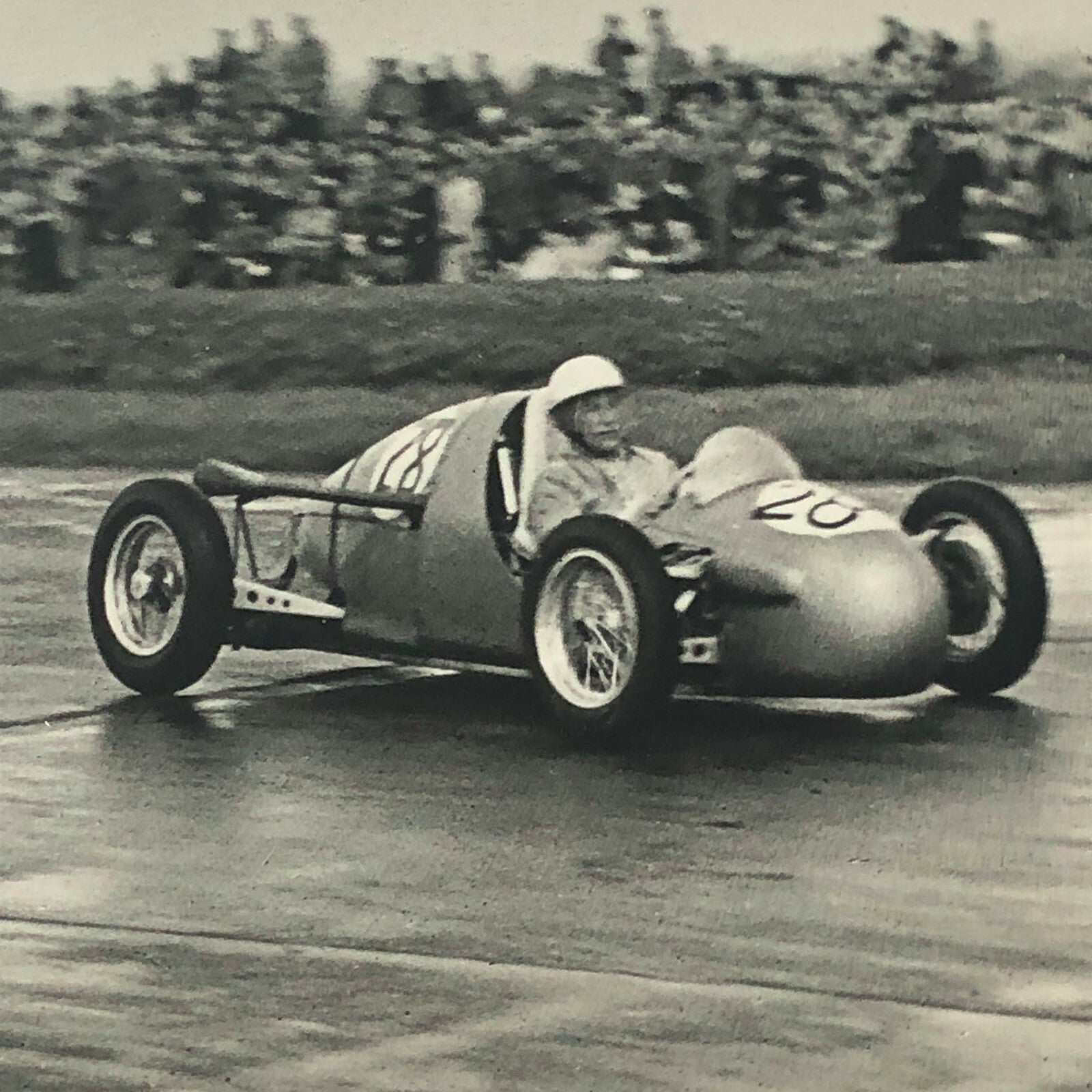 1952 Stirling Moss Racing Photo Photograph Silverstone Kieft Car with Cooper 