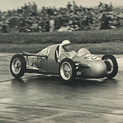 1952 Stirling Moss Racing Photo Photograph Silverstone Kieft Car with Cooper 