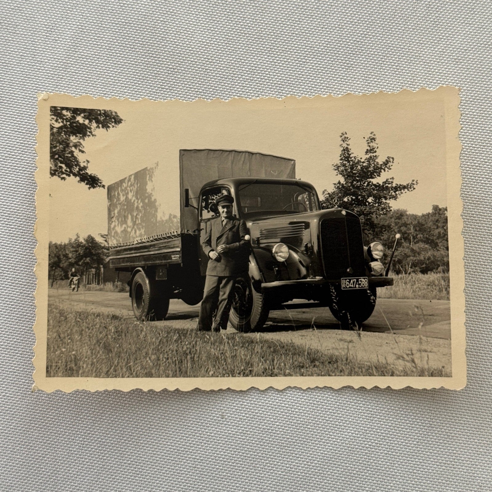Vintage Mercedes Benz Truck Photo Photograph Snaphshot Image